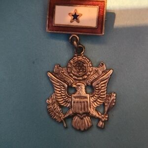 VINTAGE STERLING Military pin. Estate piece